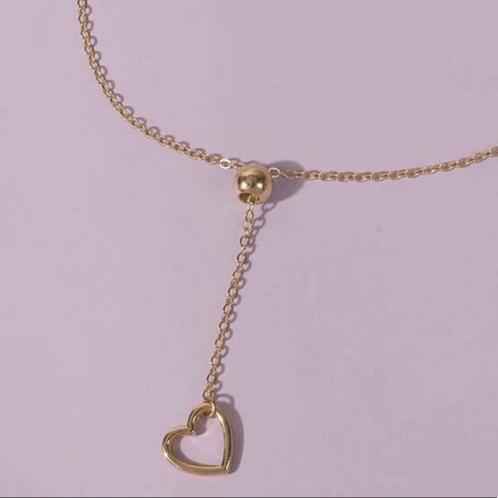 3/$30 Heart Lariat Necklace - Picture 3 of 5